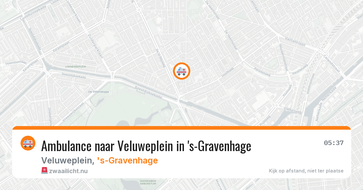 Ambulance naar Veluweplein in 's-Gravenhage — 18 mrt 2026