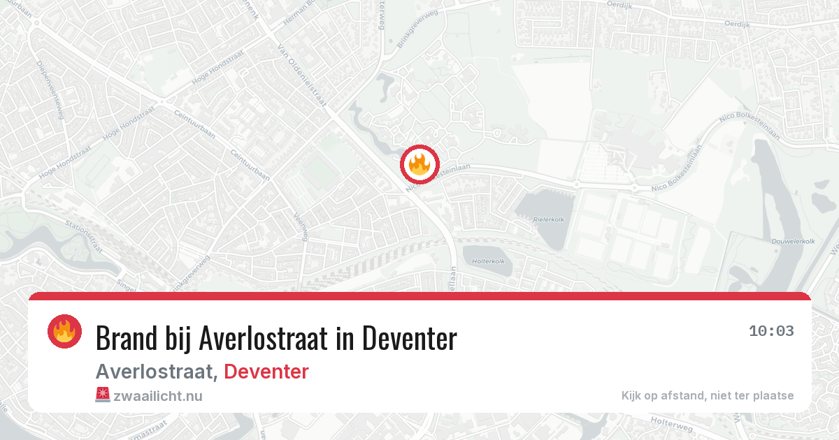 Brand bij Averlostraat in Deventer — 18 mei 2026