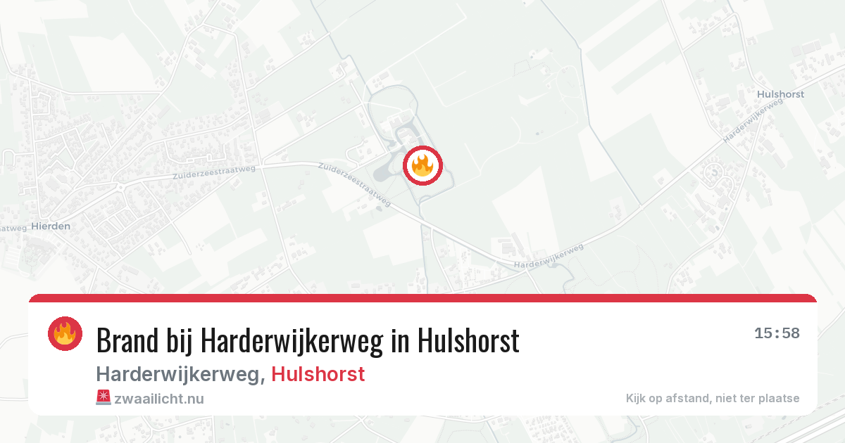 Brand bij Harderwijkerweg in Hulshorst — 1 mei 2026