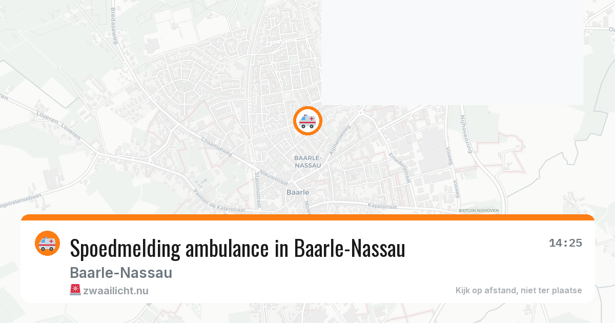 Spoedmelding ambulance in Baarle-Nassau — 5 jul 2026