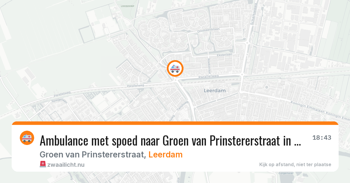Ambulance met spoed naar Groen van Prinstererstraat in Leerdam — 7 feb 2026