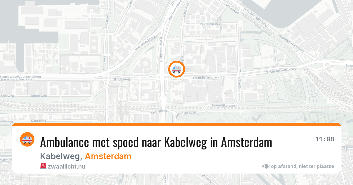 Ambulance met spoed naar Kabelweg in Amsterdam — 1 jun 2026