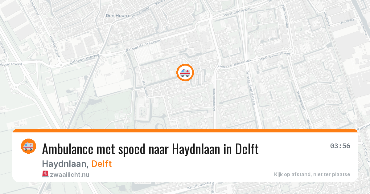Ambulance met spoed naar Haydnlaan in Delft — 13 mei 2026