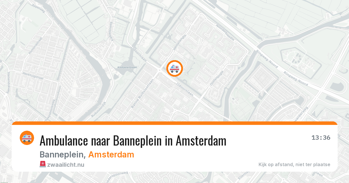 Ambulance naar Banneplein in Amsterdam — 26 jul 2026