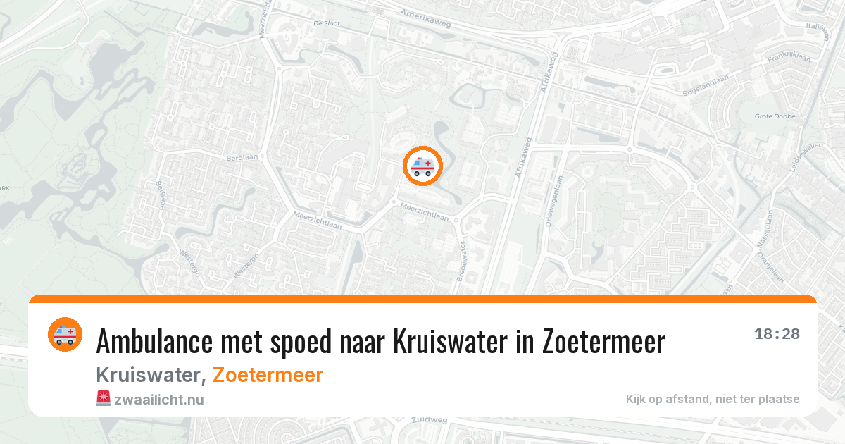 Ambulance met spoed naar Kruiswater in Zoetermeer — 25 jan 2026