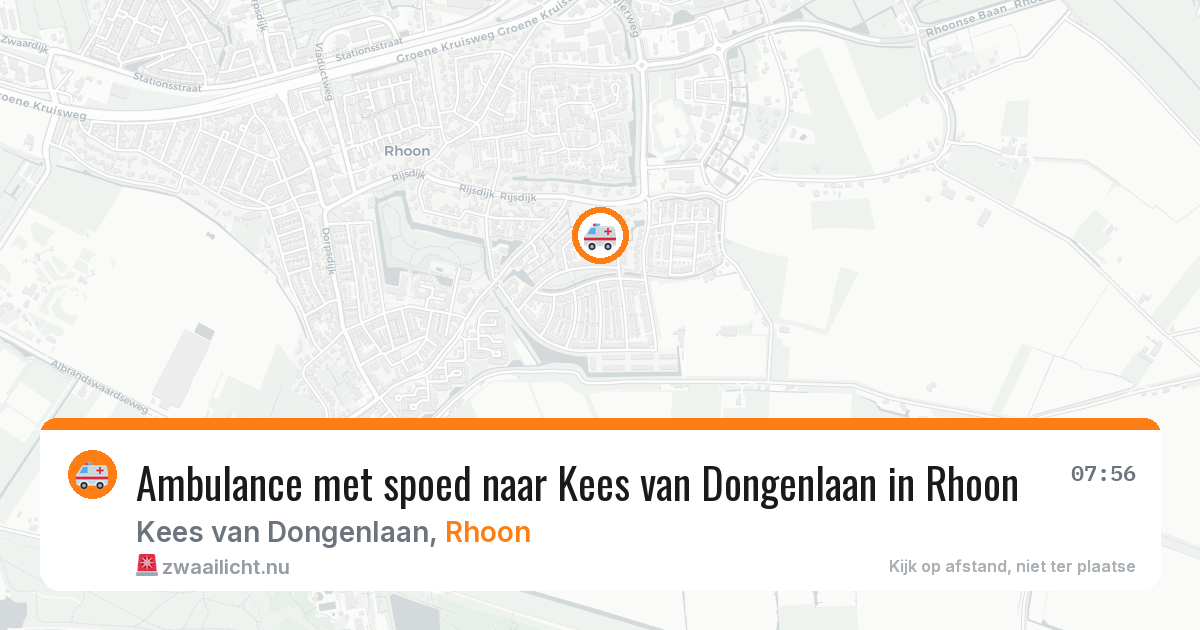 Ambulance met spoed naar Kees van Dongenlaan in Rhoon — 20 mrt 2026