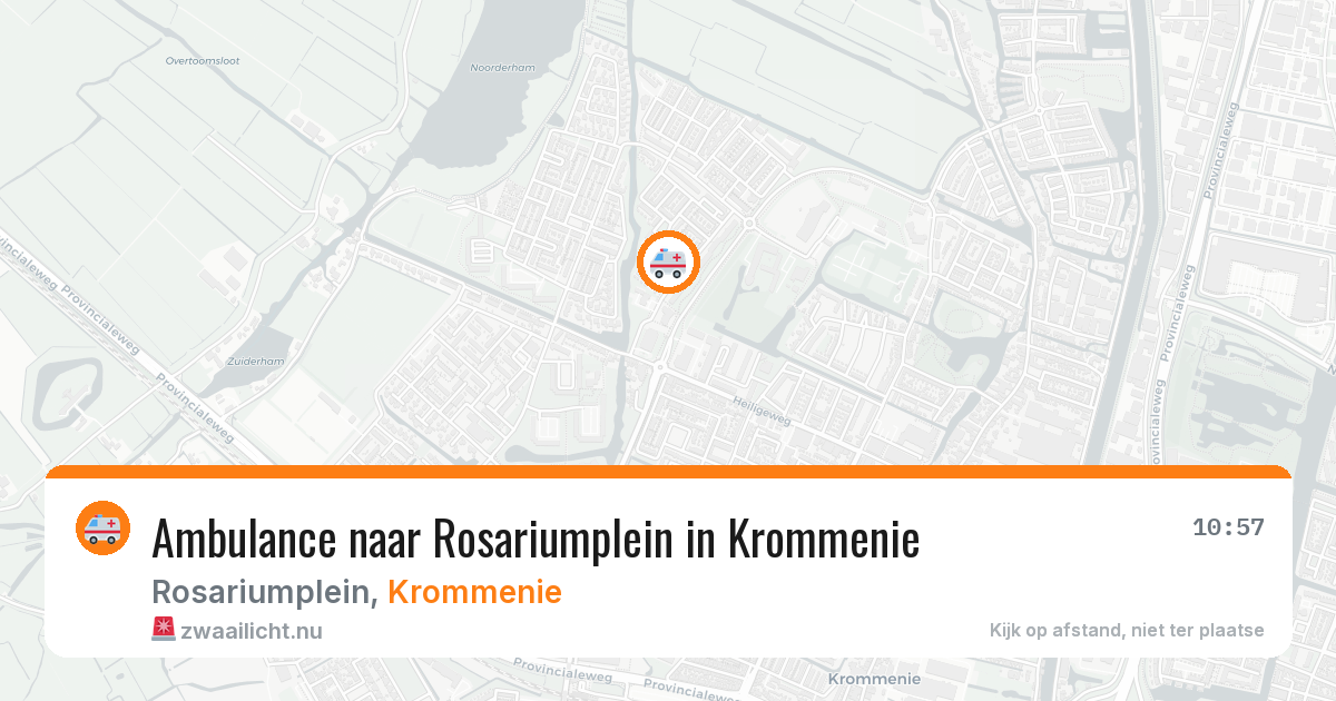 Ambulance naar Rosariumplein in Krommenie — 13 jul 2026