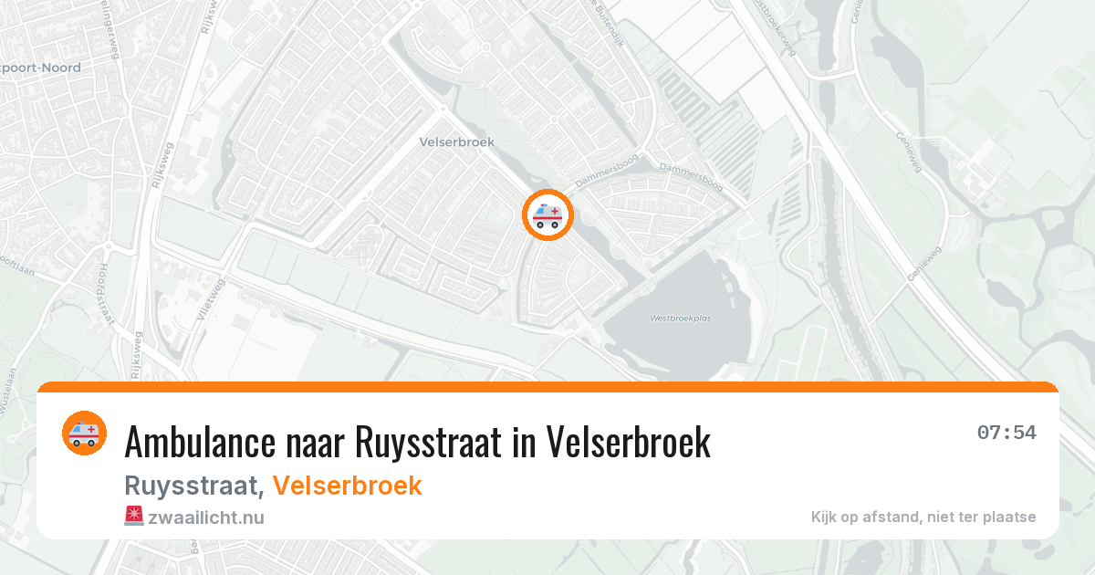 Ambulance naar Ruysstraat in Velserbroek — 25 jul 2026