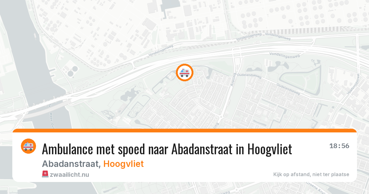 Ambulance met spoed naar Abadanstraat in Hoogvliet — 13 jul 2026