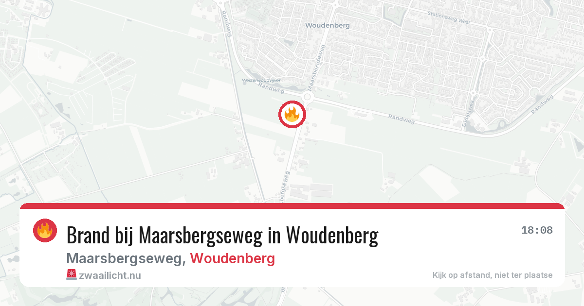 Brand bij Maarsbergseweg in Woudenberg — 24 apr 2026