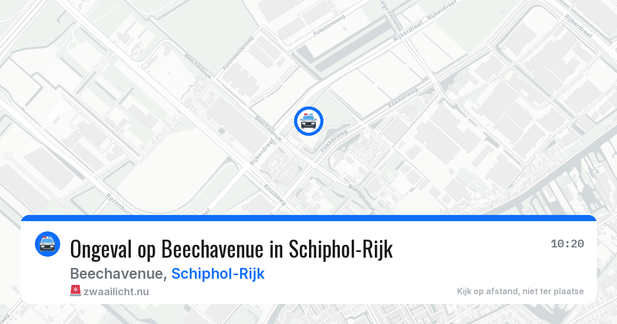 Ongeval op Beechavenue in Schiphol-Rijk — 4 mei 2026