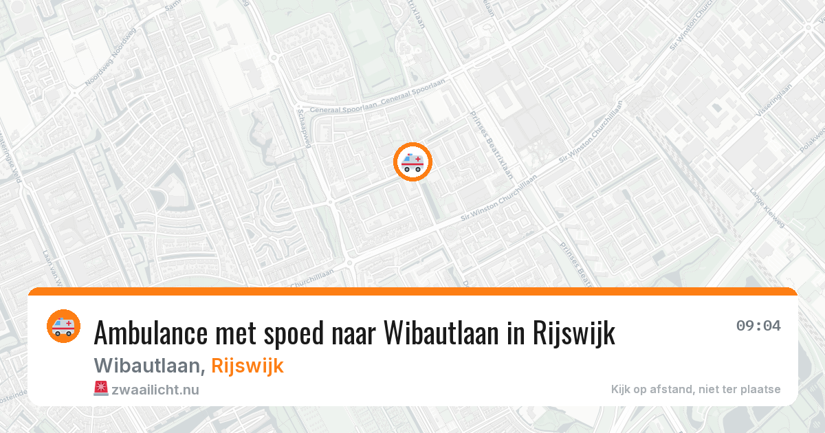 Ambulance met spoed naar Wibautlaan in Rijswijk — 4 mei 2026