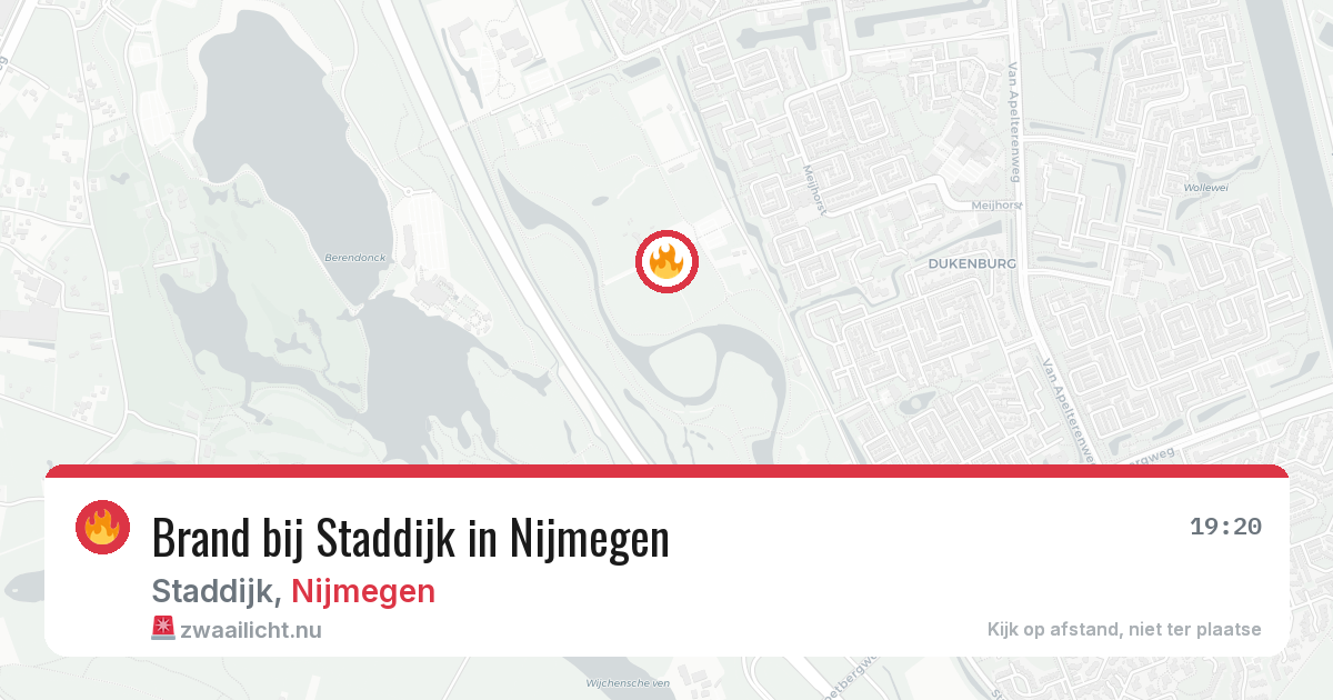 Brand bij Staddijk in Nijmegen — 25 jul 2026