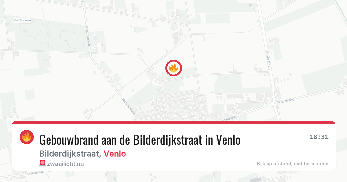 Gebouwbrand aan de Bilderdijkstraat in Venlo — 22 jan 2026