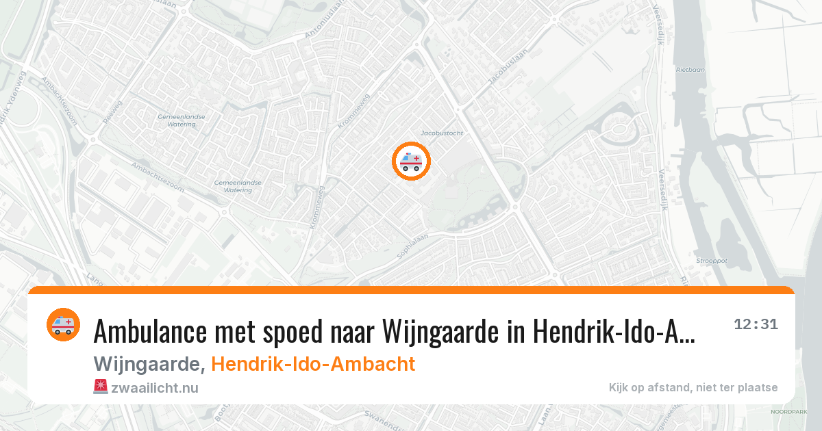 Ambulance met spoed naar Wijngaarde in Hendrik-Ido-Ambacht — 17 jan 2026