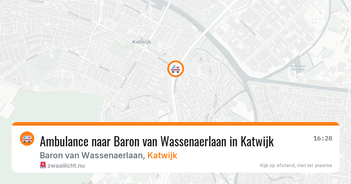 Ambulance naar Baron van Wassenaerlaan in Katwijk — 14 jul 2026