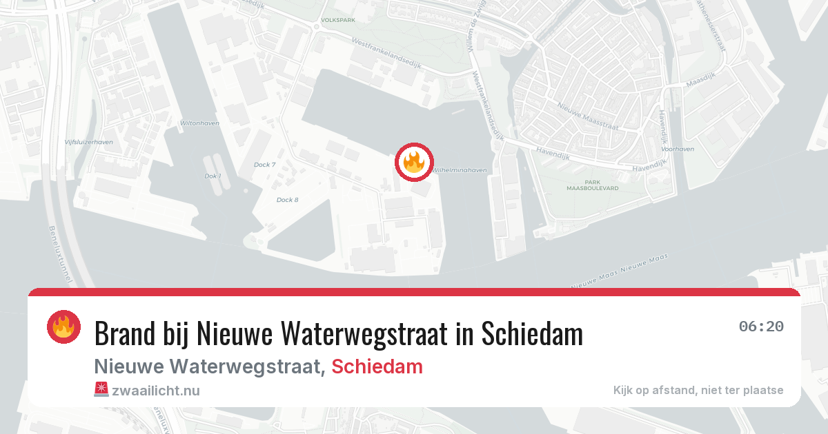 Brand bij Nieuwe Waterwegstraat in Schiedam — 1 apr 2026