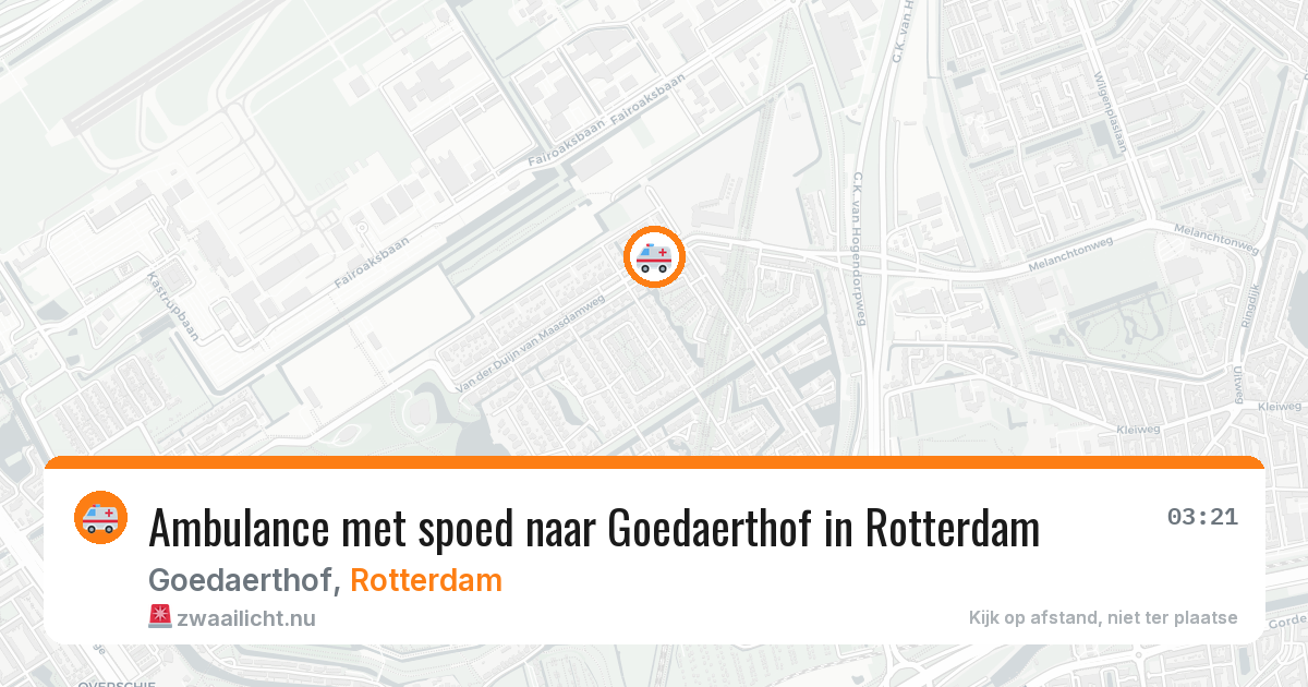 Ambulance met spoed naar Goedaerthof in Rotterdam — 30 mei 2026
