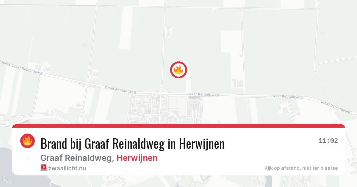 Brand bij Graaf Reinaldweg in Herwijnen — 8 mrt 2026
