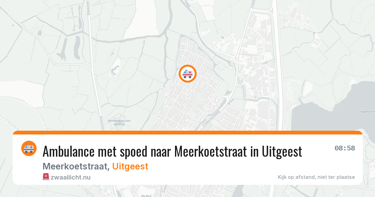 Ambulance met spoed naar Meerkoetstraat in Uitgeest — 31 mrt 2026