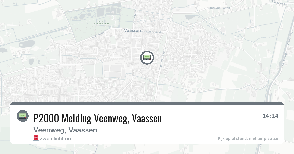 P2000 Melding Veenweg, Vaassen — 17 mrt 2026