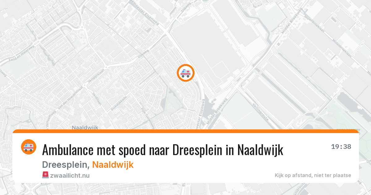 Ambulance met spoed naar Dreesplein in Naaldwijk — 24 mrt 2026