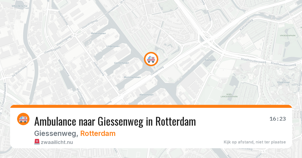 Ambulance naar Giessenweg in Rotterdam — 2 jun 2026