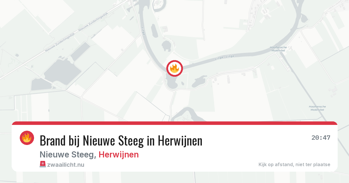 Brand bij Nieuwe Steeg in Herwijnen — 5 mei 2026