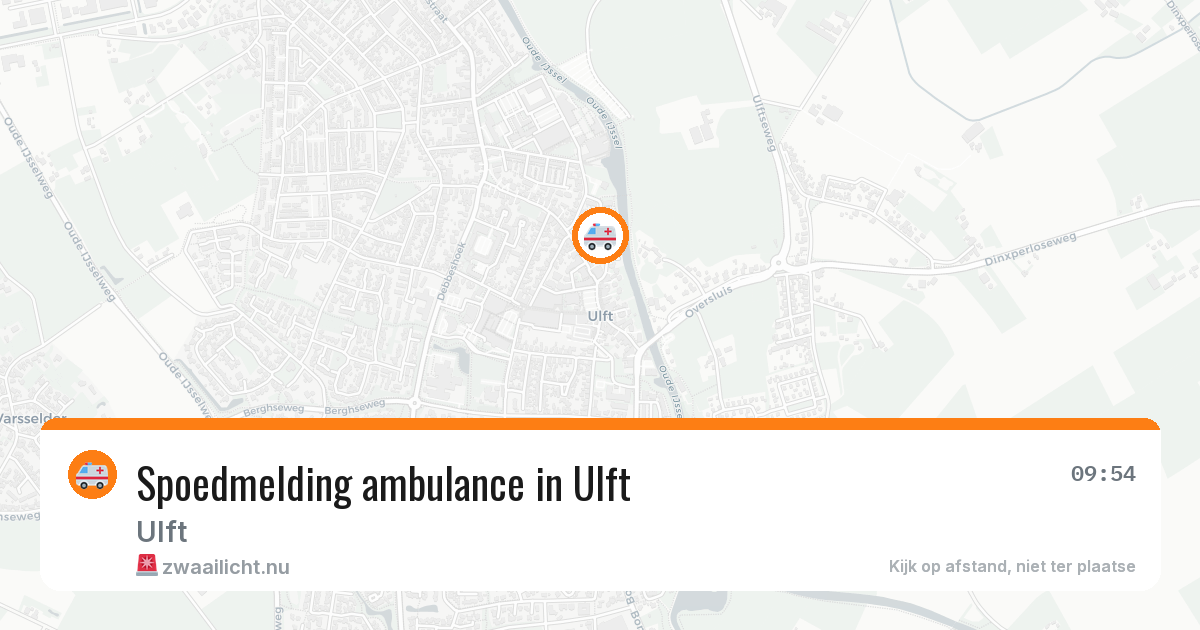 Spoedmelding ambulance in Ulft — 20 jul 2026