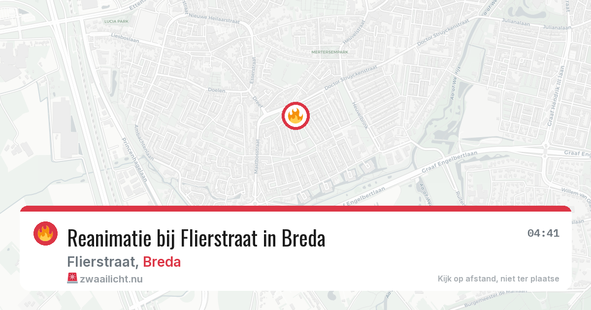 Reanimatie bij Flierstraat in Breda — 19 mei 2026