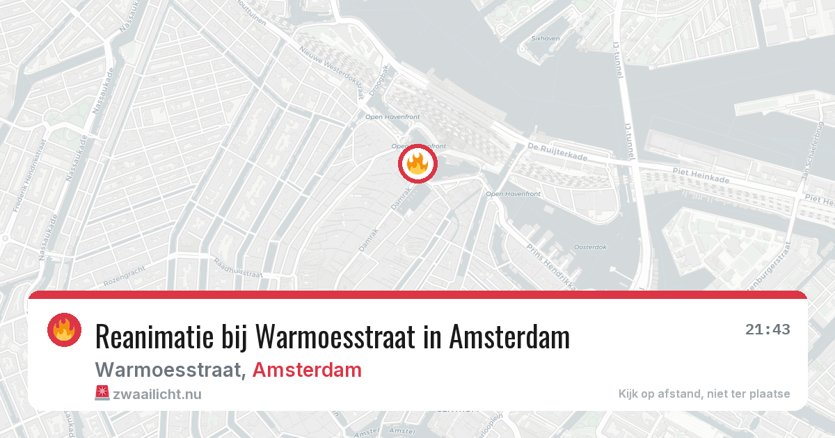 Reanimatie bij Warmoesstraat in Amsterdam — 17 jul 2026