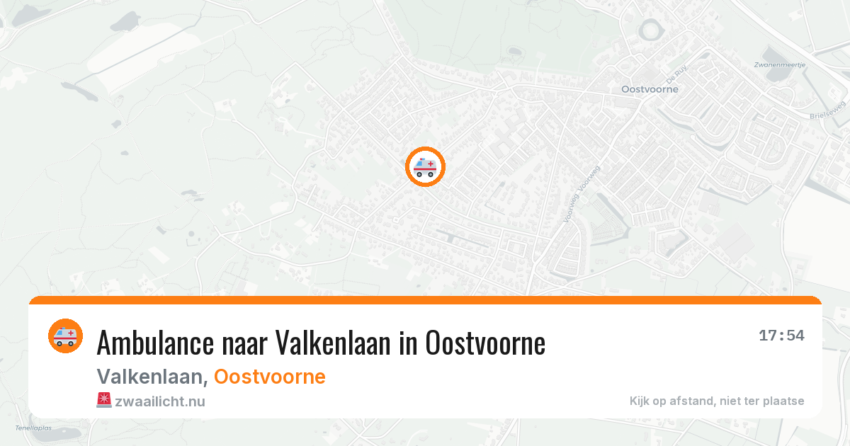 Ambulance naar Valkenlaan in Oostvoorne — 14 mei 2026