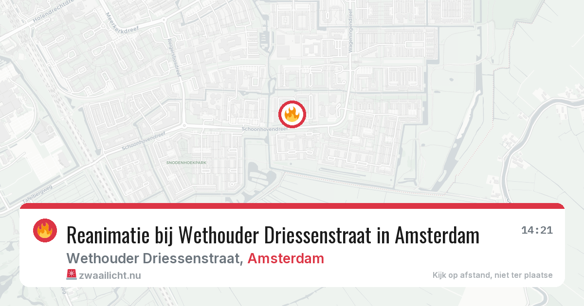 Reanimatie bij Wethouder Driessenstraat in Amsterdam — 12 jul 2026