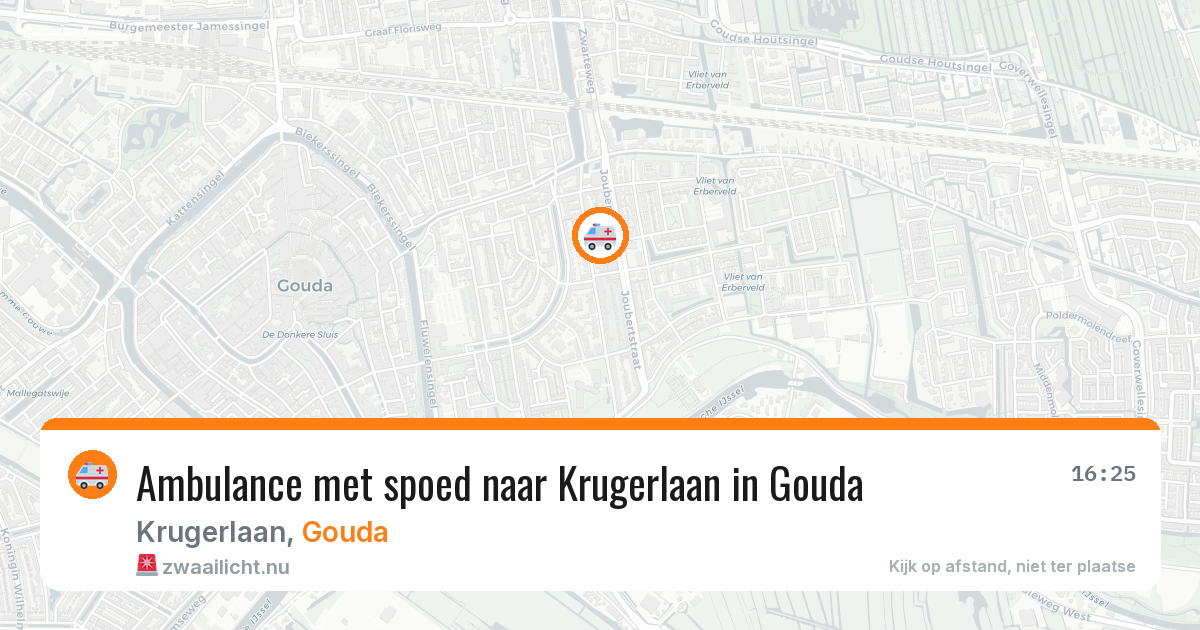Ambulance met spoed naar Krugerlaan in Gouda — 7 mei 2026