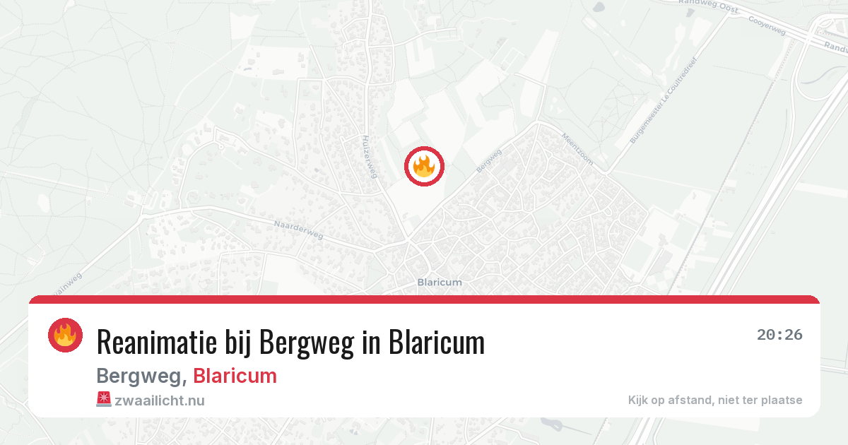 Reanimatie bij Bergweg in Blaricum — 28 mei 2026