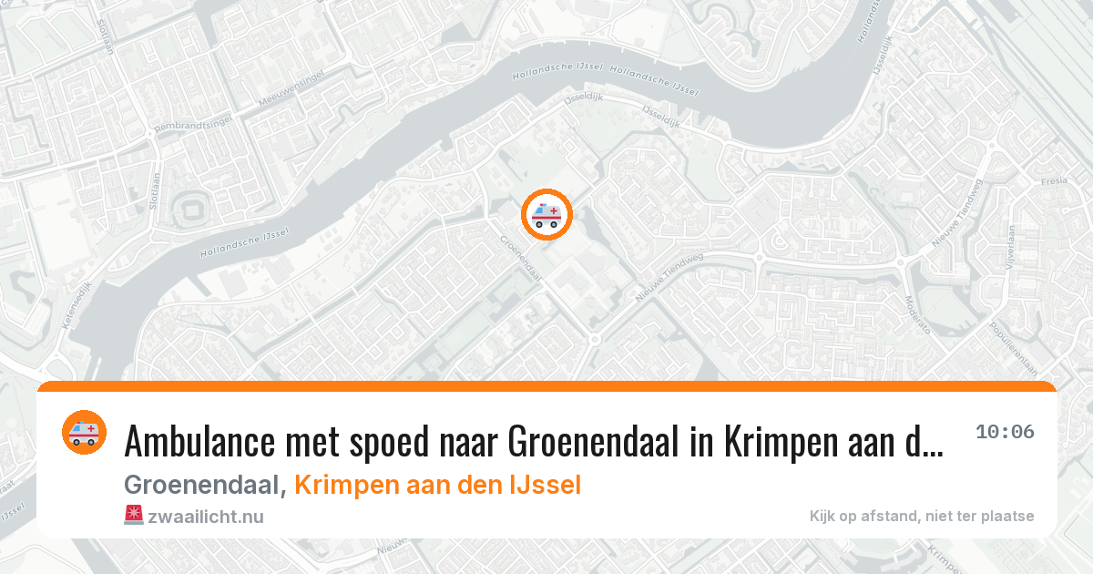 Ambulance met spoed naar Groenendaal in Krimpen aan den IJssel — 3 jun 2026