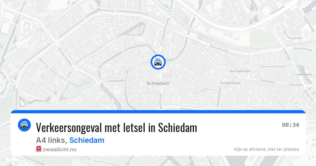 Verkeersongeval met letsel in Schiedam — 12 mei 2026
