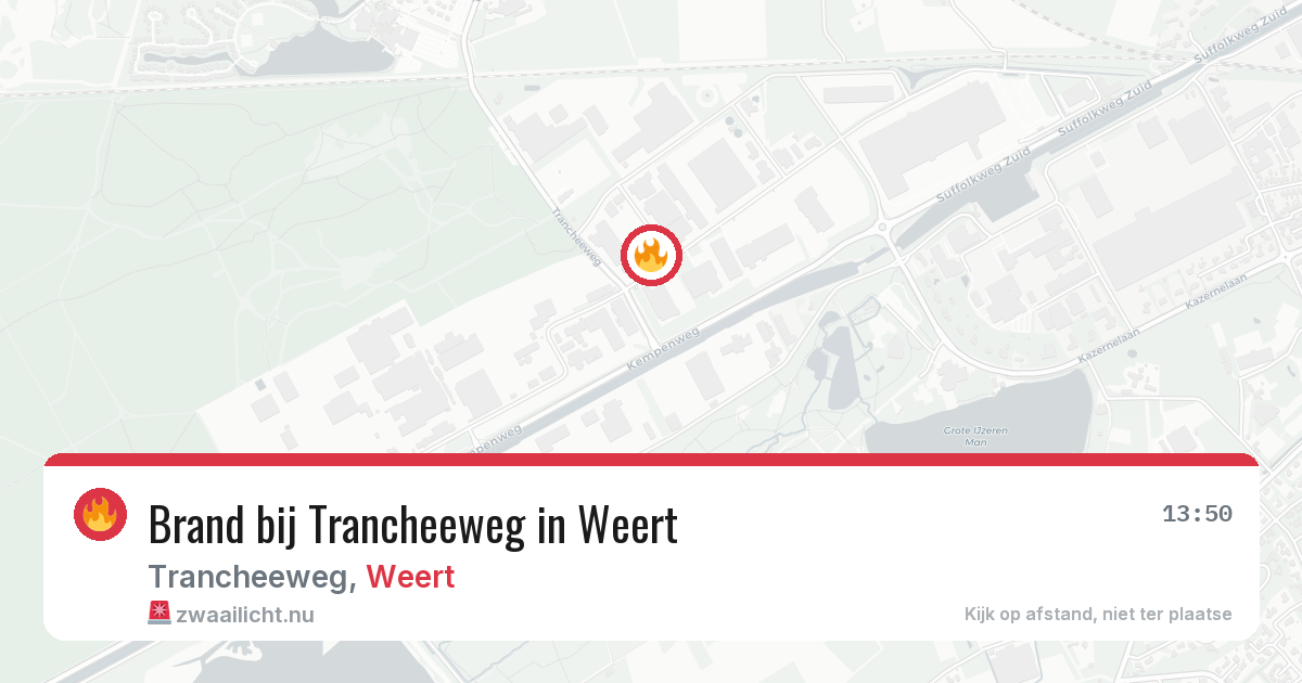 Brand bij Trancheeweg in Weert — 30 apr 2026