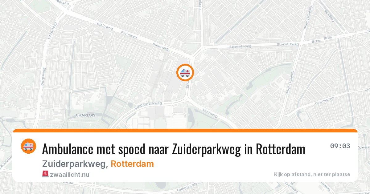 Ambulance met spoed naar Zuiderparkweg in Rotterdam — 19 mrt 2026