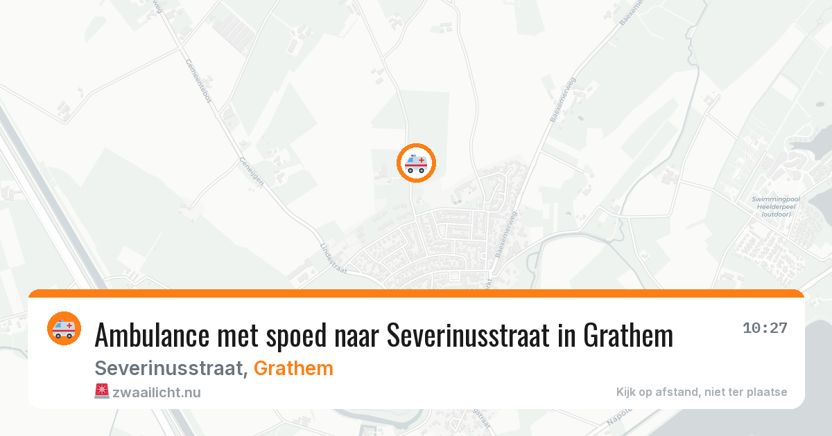 Ambulance met spoed naar Severinusstraat in Grathem — 28 mrt 2026