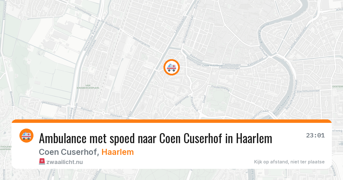 Ambulance met spoed naar Coen Cuserhof in Haarlem — 25 jul 2026