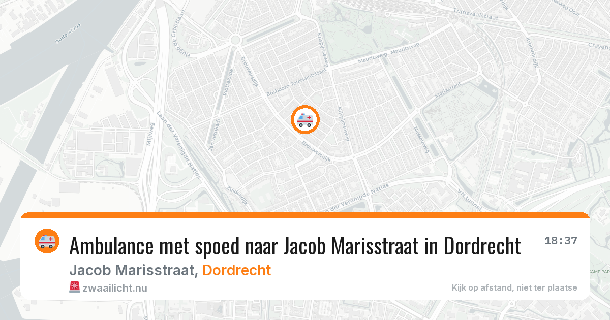 Ambulance met spoed naar Jacob Marisstraat in Dordrecht — 22 mei 2026