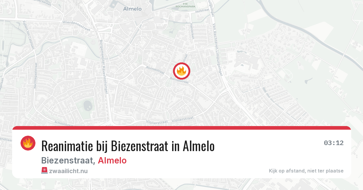 Reanimatie bij Biezenstraat in Almelo — 26 jul 2026