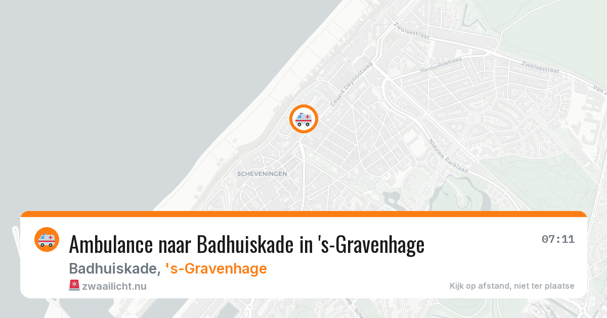 Ambulance naar Badhuiskade in 's-Gravenhage — 17 jul 2026