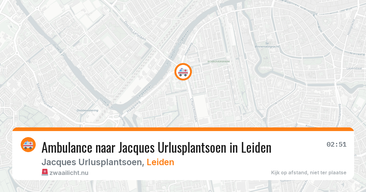 Ambulance naar Jacques Urlusplantsoen in Leiden — 15 mrt 2026