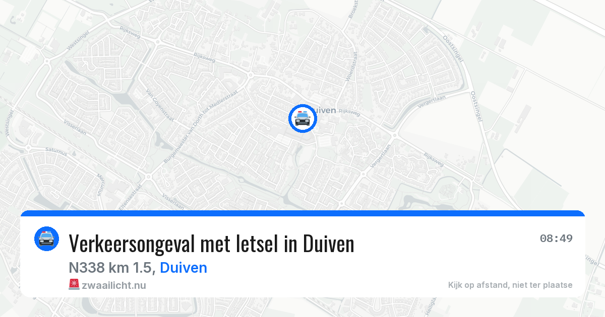 Verkeersongeval met letsel in Duiven — 1 apr 2026