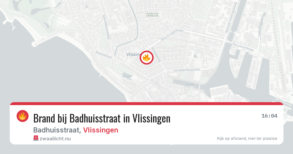Brand bij Badhuisstraat in Vlissingen — 21 jan 2026