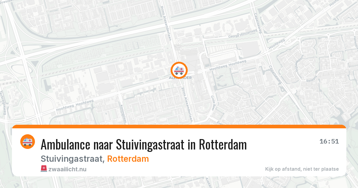 Ambulance naar Stuivingastraat in Rotterdam — 13 jul 2026