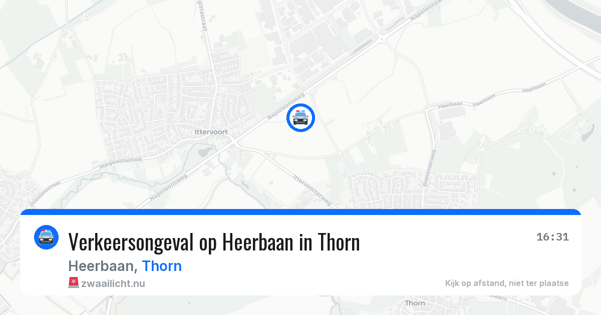 Verkeersongeval op Heerbaan in Thorn — 12 feb 2026