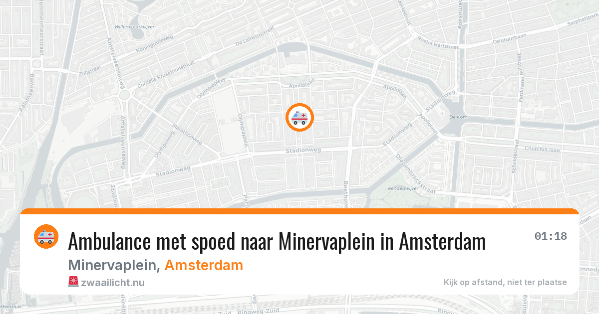 Ambulance met spoed naar Minervaplein in Amsterdam — 2 jun 2026